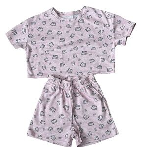 On Chic, Hello Kitty Kids Lounge Set, Pink Sz S/M